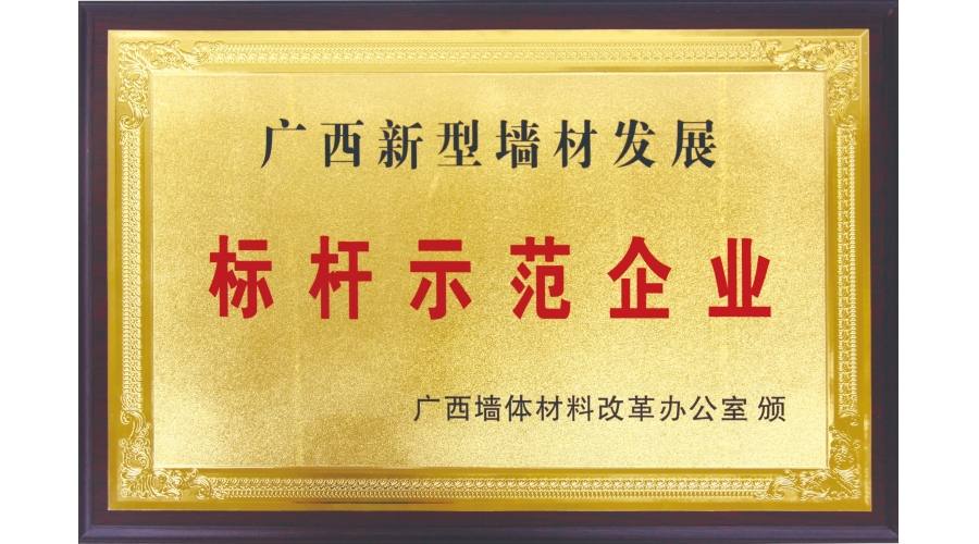 廣西新型墻材發(fā)展標(biāo)桿示范企業(yè)